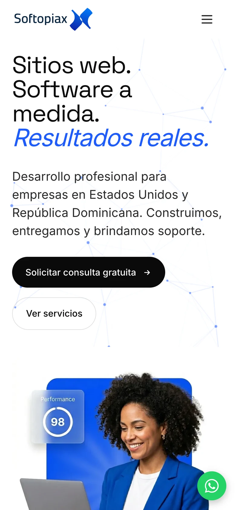 softopiax.com en un celular